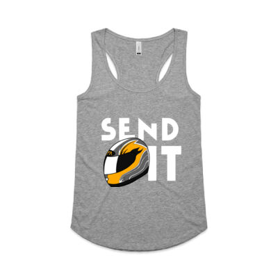 Send It Motorcycle Helmet Women's Tank Thumbnail