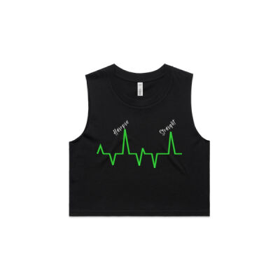 Women's Crop Tank Heartbeat Hairpin Thumbnail