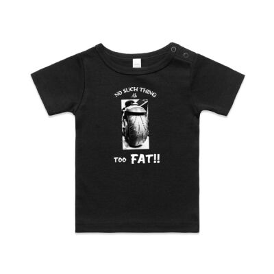 Baby Tee Shirt Motorcycle Too Fat Tyre Thumbnail