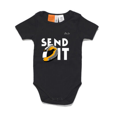 Unisex Baby Romper Motorcycle Send It Keep Your Lid Thumbnail