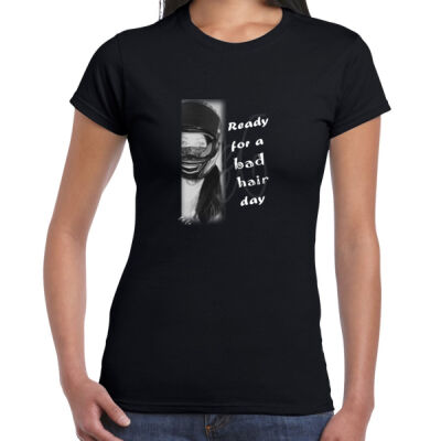 Bad Hair Day Ladies Print Baseball Thumbnail